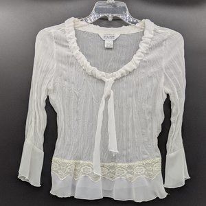 White  Allison Taylor Blouse size S